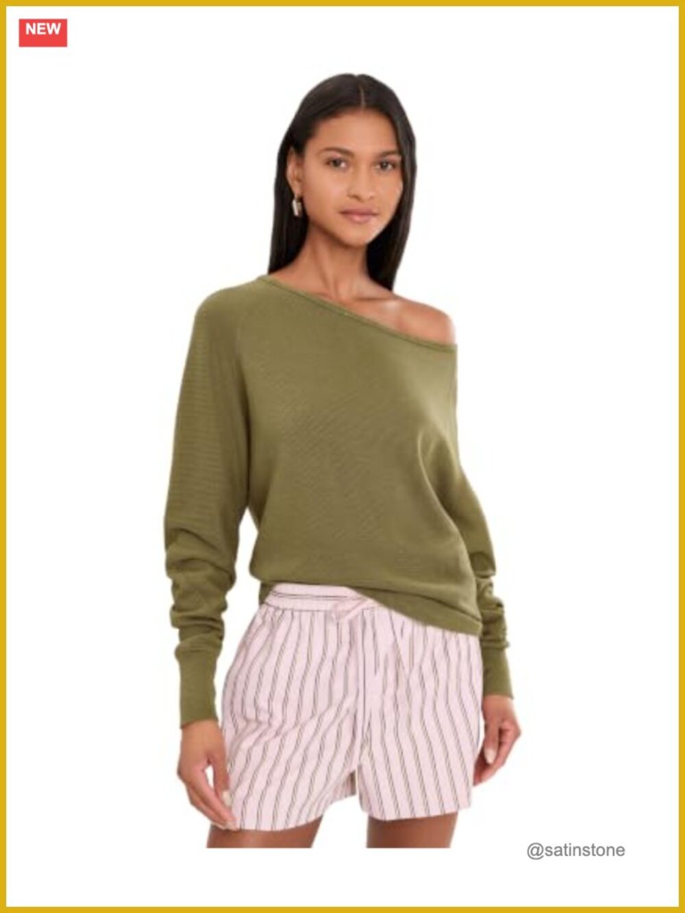 Long Sleeve Choker Neck Sweater Cotton Blend Classic Fit